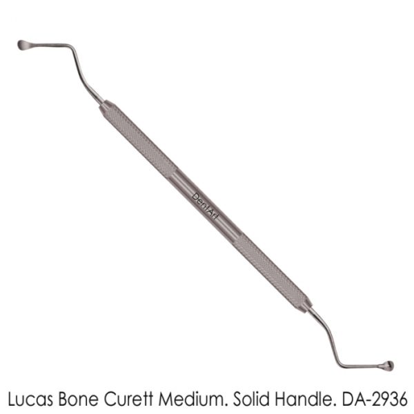 Lucas Bone Curette Medium Solid Handle