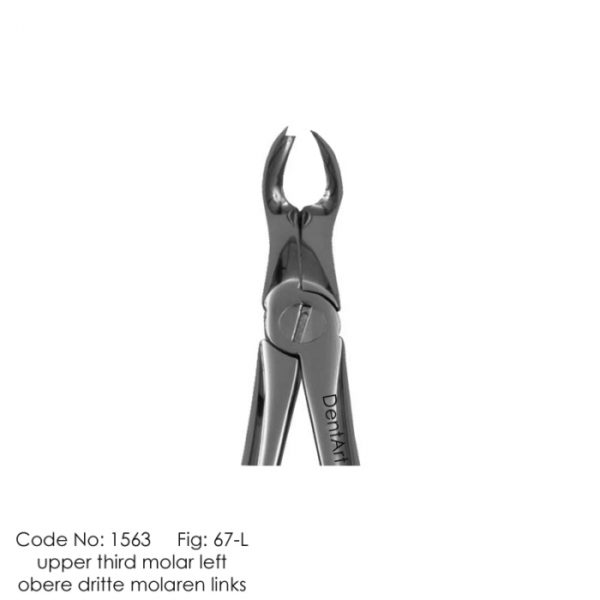 Upper third molar No.67-L knurl Extraction Forceps