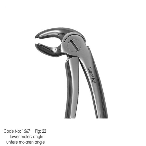 Lower molar No. 22 knurl Extraction Forceps