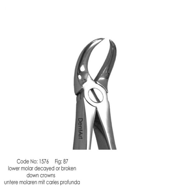 Lower Molar decayed No. 87 Knurl Extraction Forceps