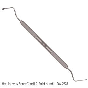 Hemingway Bone Curette 2 Solid Handle
