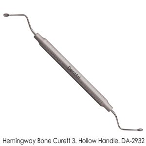 Hemingway Bone Curette 3 Hollow Handle