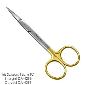 Iris Scissors w/ Tungsten Carbide Curved 12cm