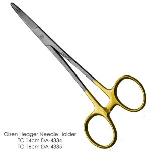 Olsen Heager Needle Holder with Tungsten Carbide Straight 16cm