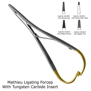 Mathieu Ligating Forceps with Tungsten Carbide Insert